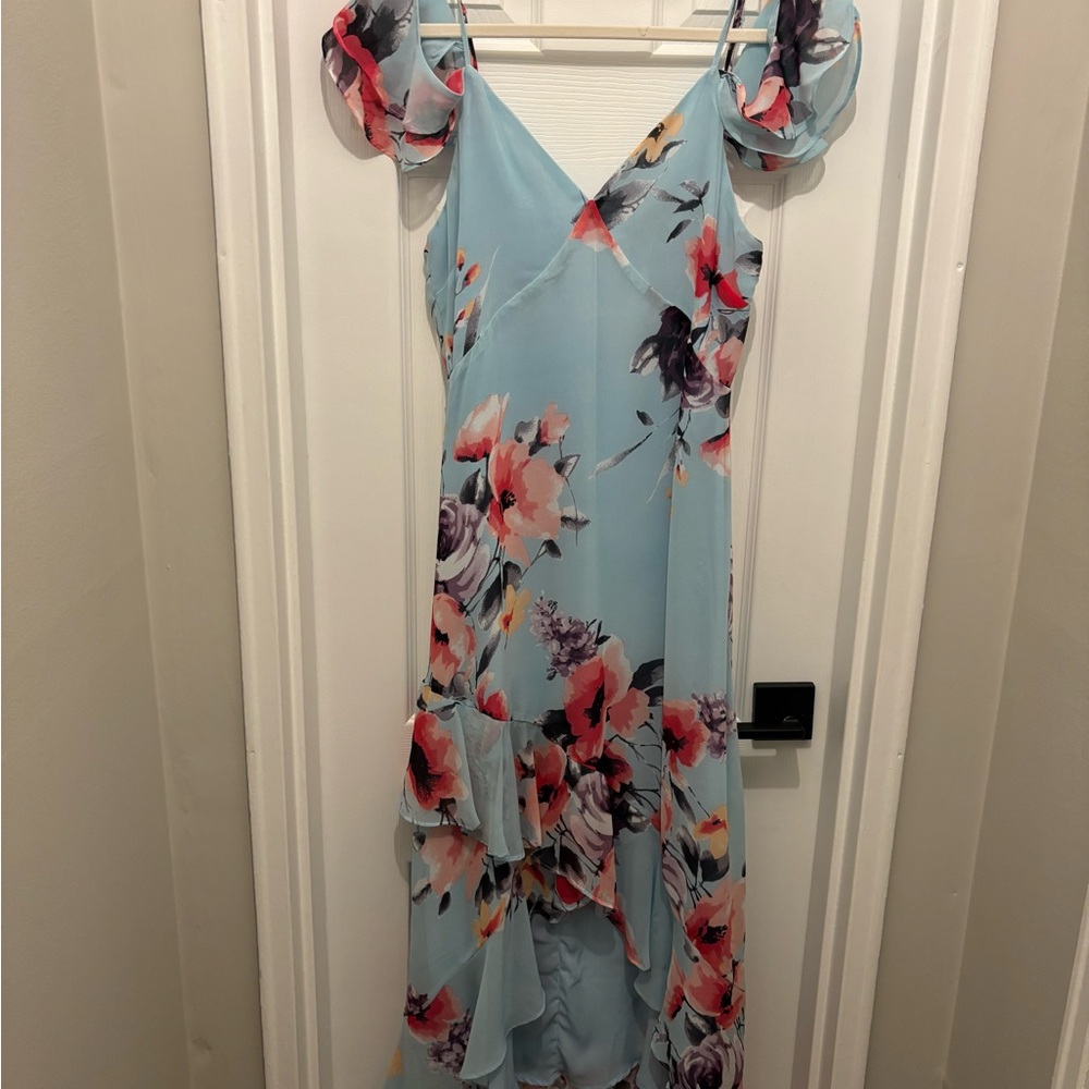 Floral Blue Dress